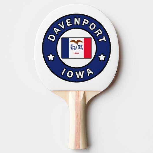 Davenport Iowa Tafeltennisbatje (Voorkant)
