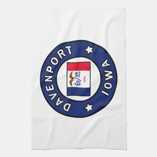 Davenport Iowa Theedoek (Verticaal)