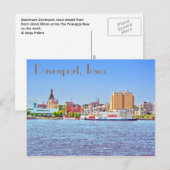 Davenport, Iowa, VS Briefkaart (Voorkant / Achterkant)