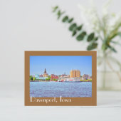Davenport, Iowa, VS Briefkaart (Staand voorkant)