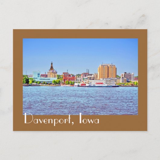 Davenport, Iowa, VS Briefkaart (Voorkant)
