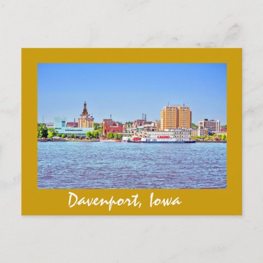 Davenport, Iowa, VS Briefkaart (Voorkant)