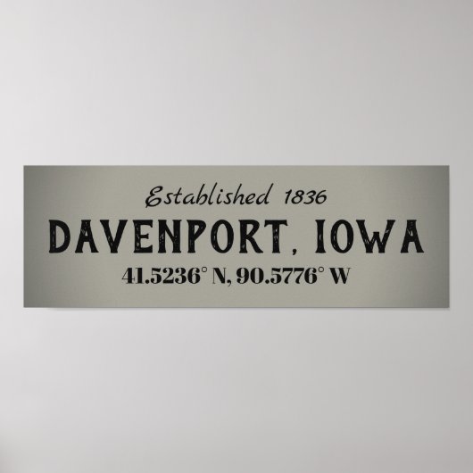 Davenport, Poster Iowa (Voorkant)
