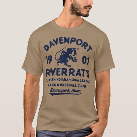 Davenport River Rats - Iowa T-shirt (Voorkant)