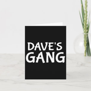 Dave's Bende Voornaam Dave Bachelor Party Wedding Kaart