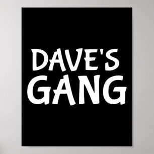 Dave's Bende Voornaam Dave Bachelor Party Wedding Poster