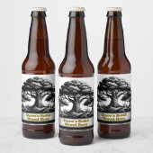 Dave's Solid Wood Bierlabel Bier Etiket (Flessen)