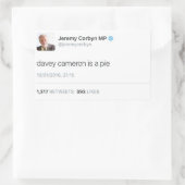 Davey Cameron is een taart Rechthoekige Sticker (Tas)