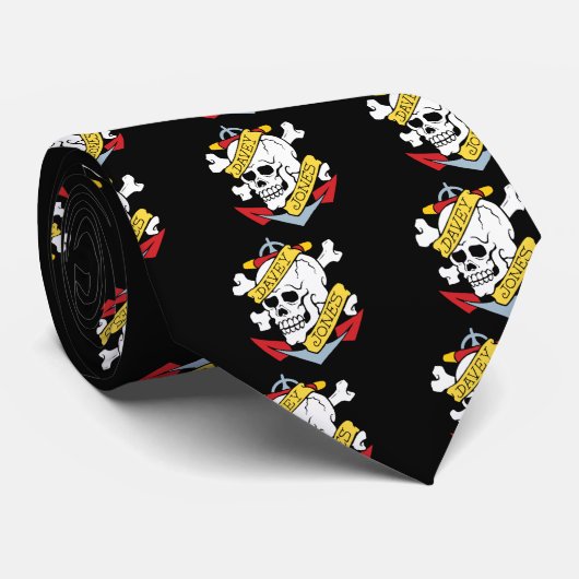 Davey Jones Tattoo Stropdas (Opgerold)