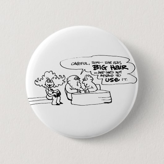 davholle grote haar ronde button 5,7 cm (Voorkant)