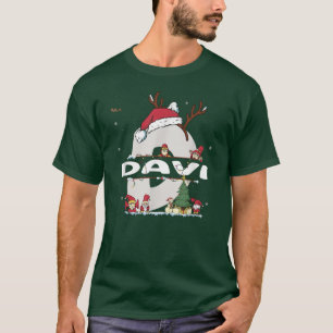 Davi Kerstw Davi Name voor grappige feestdagen T-shirt