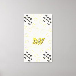 Davi, nome pessoal de caligrafia desenhada à mão canvas afdruk