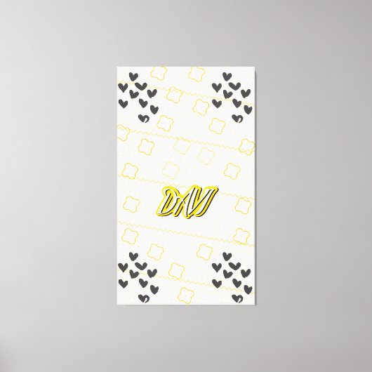 Davi, nome pessoal de caligrafia desenhada à mão canvas afdruk (Voorkant)