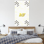 Davi, nome pessoal de caligrafia desenhada à mão canvas afdruk (Insitu (Slaapkamer))