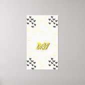 Davi, nome pessoal de caligrafia desenhada à mão canvas afdruk (Voorkant)