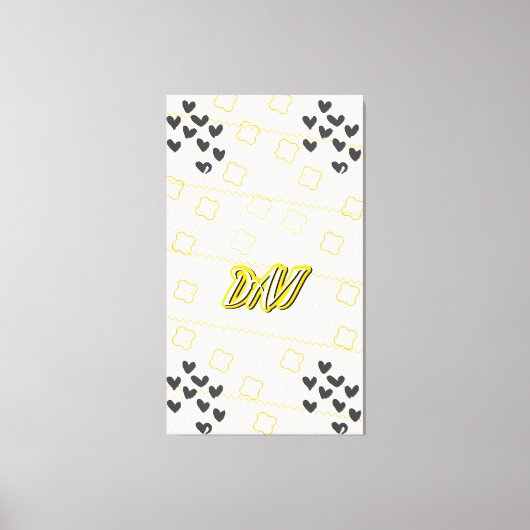 Davi, nome pessoal de caligrafia desenhada à mão canvas afdruk (Voorkant)