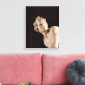 David, 1623-24 (marmer) (detail) canvas afdruk (Insitu (Woonkamer))