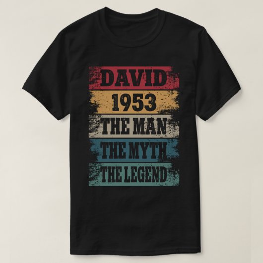 David 1953 69 jaar Funny 69th Birthday Decoration T-shirt (Design voorkant)