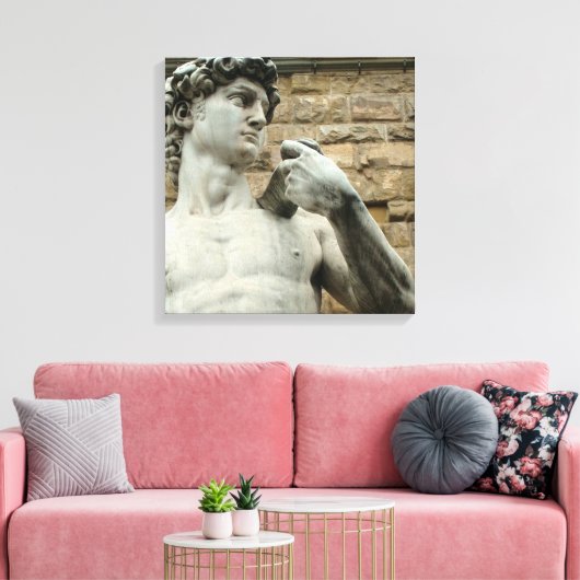 David 1 Canvas Print van Michelangelo (Insitu (Woonkamer))
