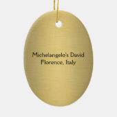 David 2 van Michelangelo Keramisch Ornament (Achterkant)