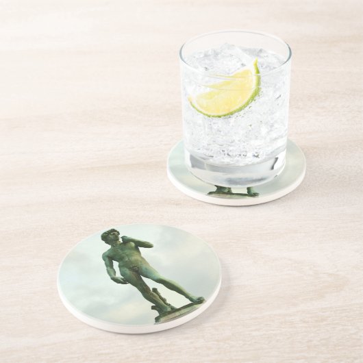 David 2 van Michelangelo Zandsteen Onderzetter (Zijkant)