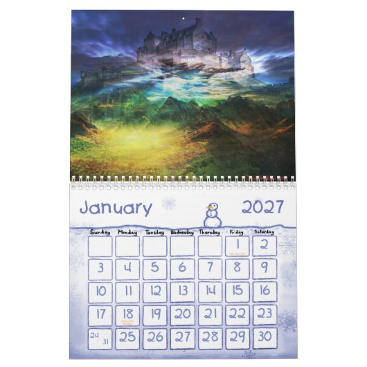 David A. Baker Art Calendar 2013 Kalender (Jan 2027)