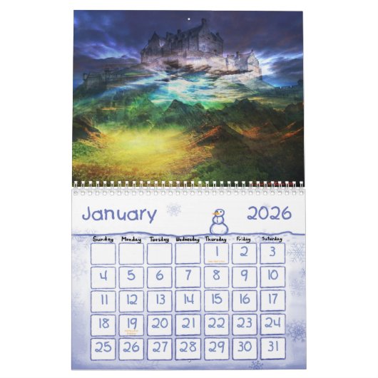 David A. Baker Art Calendar 2013 Kalender (Jan 2026)