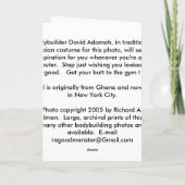 David Adomah als "Afrikan " Kaart (Achterkant)