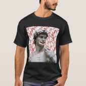 David als de Joker | Grappige Renaissance Parodie  T-shirt (Voorkant)