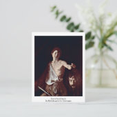 David and Goliath by Michelangelo Da Caravaggio Briefkaart (Staand voorkant)