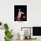 David and Goliath by Michelangelo Da Caravaggio Poster (Thuiskantoor)