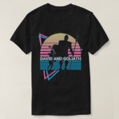 David and Goliath Christelijk Christianity Retro T T-shirt (Design voorkant)