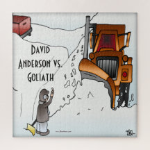David Anderson vs. Goliath 20 x 20 Jigzaag Puzzle
