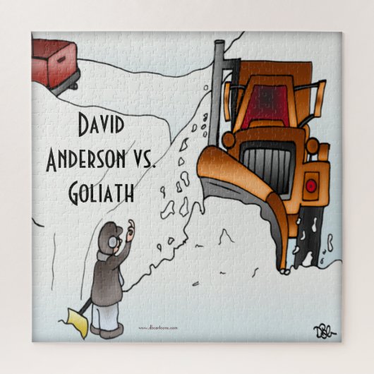 David Anderson vs. Goliath 20 x 20 Jigzaag Puzzle Legpuzzel (Verticaal)