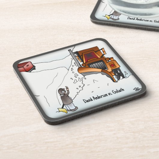 David Anderson vs. Goliath Beverage Coaster Bier Onderzetter (Linkerzijde)