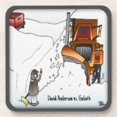 David Anderson vs. Goliath Beverage Coaster Bier Onderzetter (Voorkant)