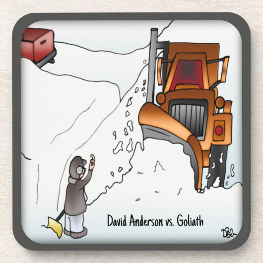 David Anderson vs. Goliath Beverage Coaster Bier Onderzetter (Voorkant)