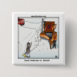 David Anderson vs. Goliath Vierkante Button 5,1 Cm