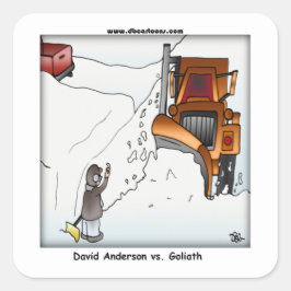 David Anderson vs. Goliath Vierkante Sticker