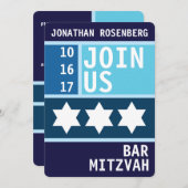 David Bar Mitswa Uitnodiging (Voorkant / Achterkant)