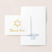 David Bat Bar Mitswa - Dankjewel Goud Folie Kaarten (Display)