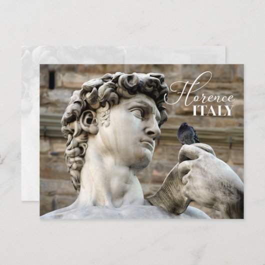 David beeld en duif briefkaart (Voorkant / Achterkant)