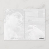 David beeld en duif briefkaart (Achterkant)