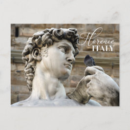 David beeld en duif briefkaart