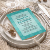 David Blauwgroen Ombre Bat Mitzvah Kaart