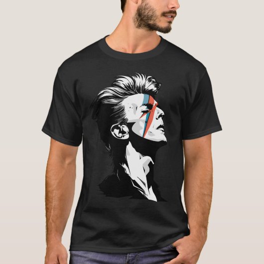 David Bowie STARMAN vector kunst T-shirt (Voorkant)
