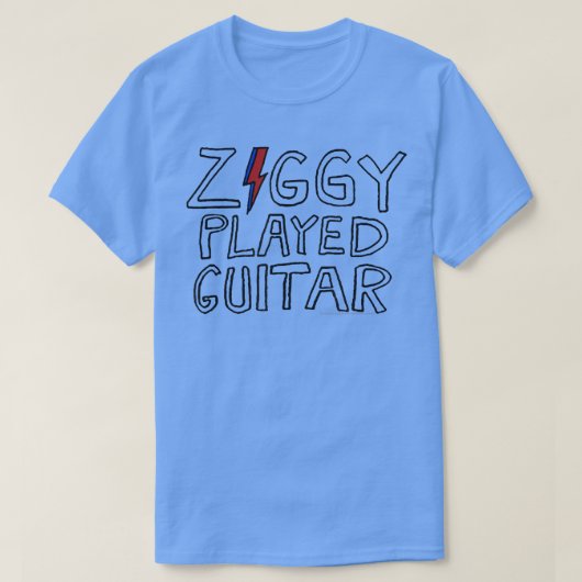 David BowieZiggy Played Guitar Sketch Lyric 630 T-shirt (Design voorkant)