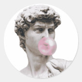 David - Buble Gum Ronde Sticker (Voorkant)