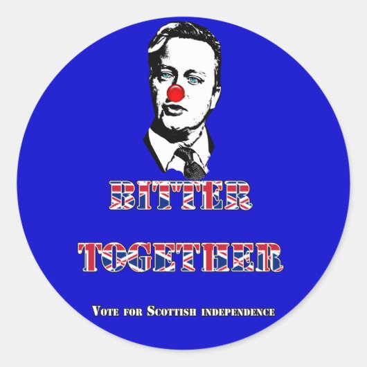 David Cameron Bitter Samen Sticker (Voorkant)