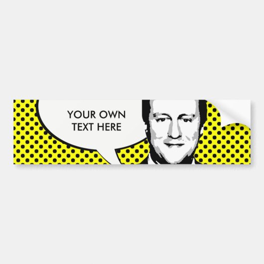 David Cameron Bumpersticker (Voorkant)